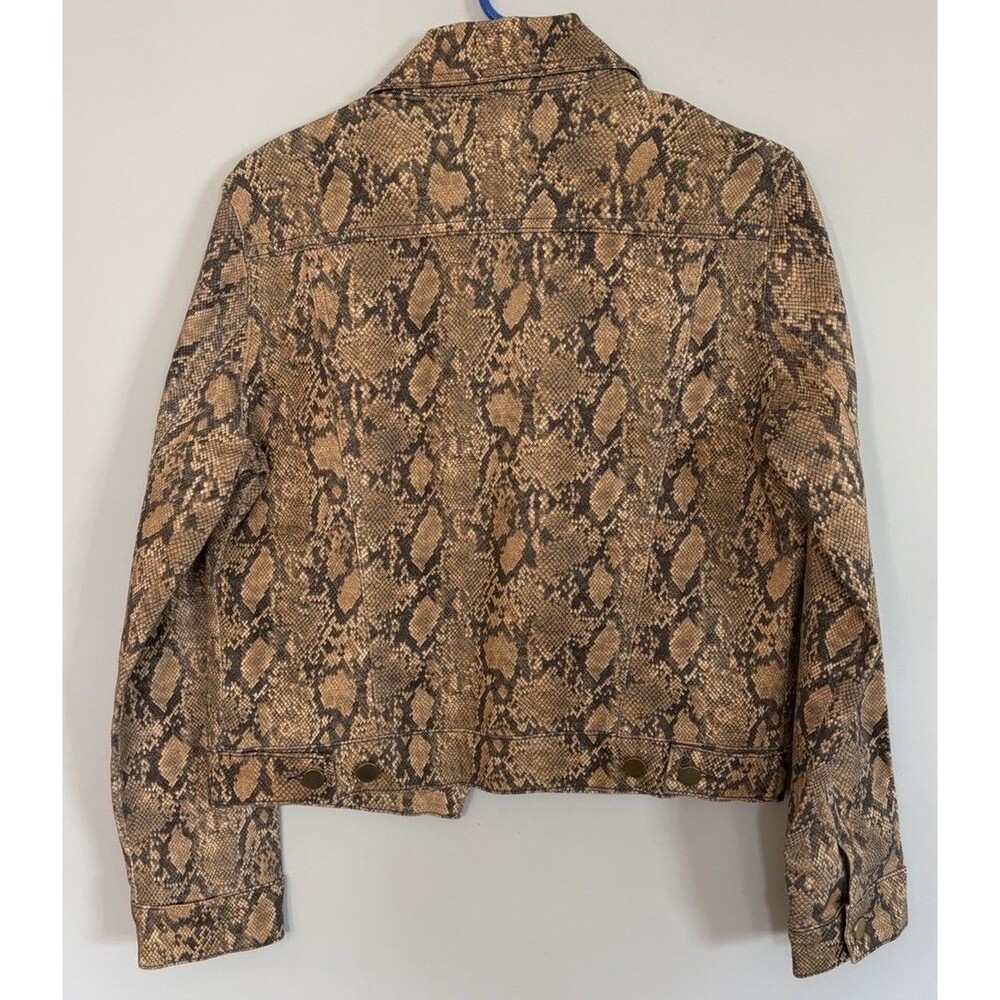 Frame Frame Women’s Coated Python Button Jacket S… - image 5